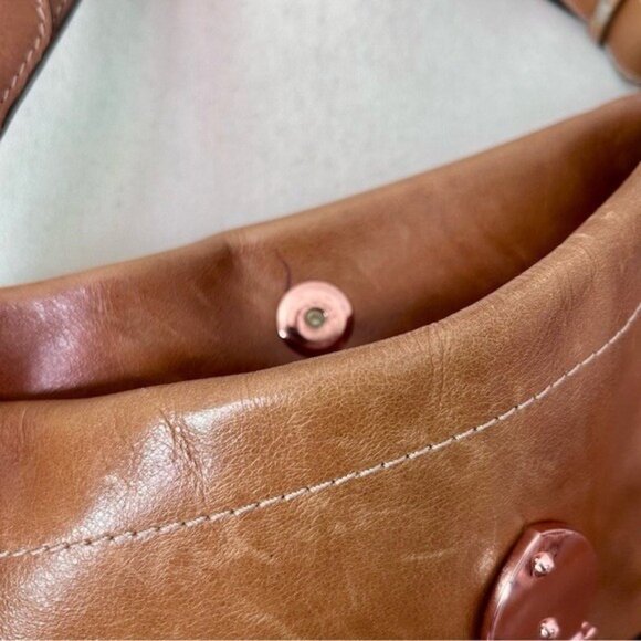 Mulberry Tillie Leather Tote Bag Oak Rose Gold Hardware Roomy Classic - Picture 7 of 17